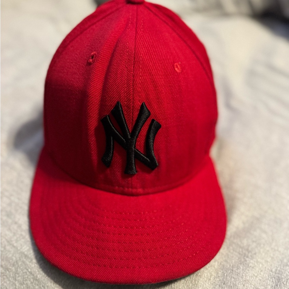 Yankees new era fitted 7 3/8 Red Baseball Cap limp bizkit fred durst